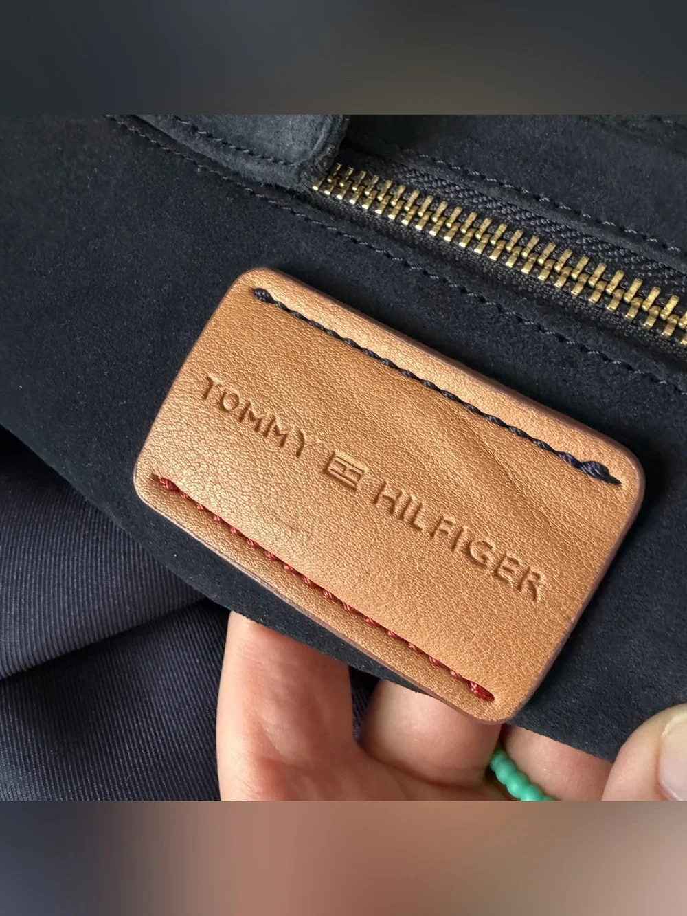 Tommy Hilfiger suede large tote bag